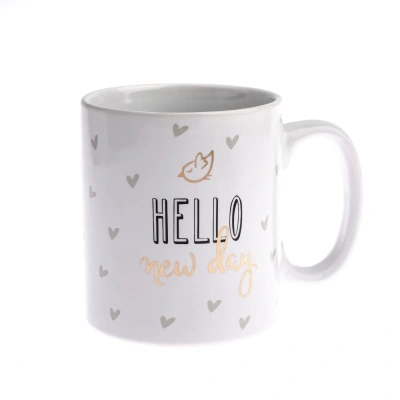 Porcelánový hrnek Dakls Hello New Day, 650 ml