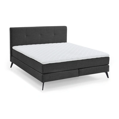 Antracitová boxspring postel 180x200 cm ANCONA – Meise Möbel