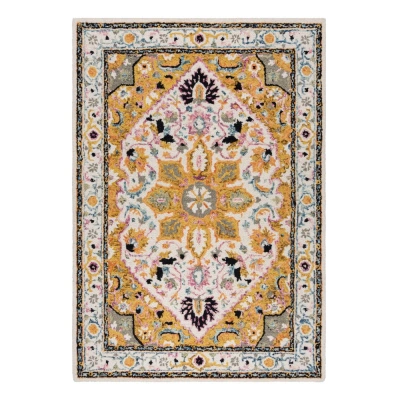 Žlutý vlněný koberec 230x160 cm Dahlia - Flair Rugs