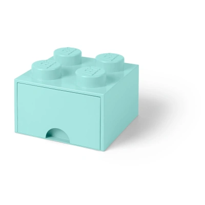 Světle modrý úložný box čtverec LEGO®