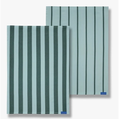 Bavlněné utěrky v sadě 2 ks 50x70 cm Stripes – Mette Ditmer Denmark