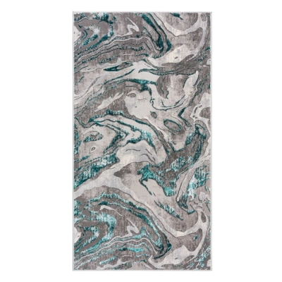 Šedo-modrý koberec Flair Rugs Marbled, 200 x 290 cm