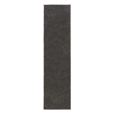 Tmavě šedý běhoun z recyklovaných vláken 60x230 cm Sheen – Flair Rugs