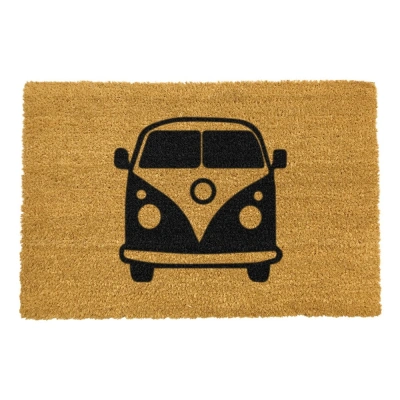 Rohožka z přírodního kokosového vlákna Artsy Doormats Campervan, 40 x 60 cm