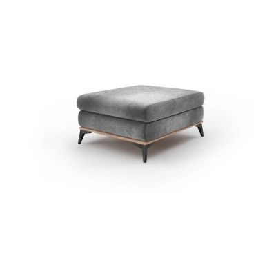 Šedý puf se sametovým potahem Windsor & Co Sofas Astre