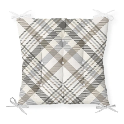 Podsedák na židli Minimalist Cushion Covers Gray Brown Flannel, 40 x 40 cm