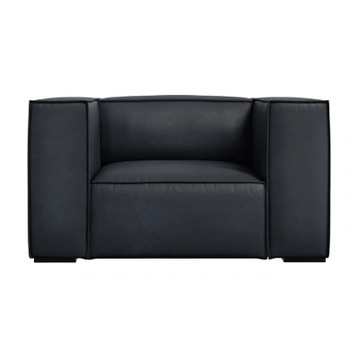 Tmavě modré kožené křeslo Madame – Windsor & Co Sofas