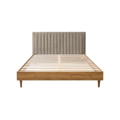 Béžová/přírodní dvoulůžková postel s roštem 160x200 cm Oceane – Bobochic Paris