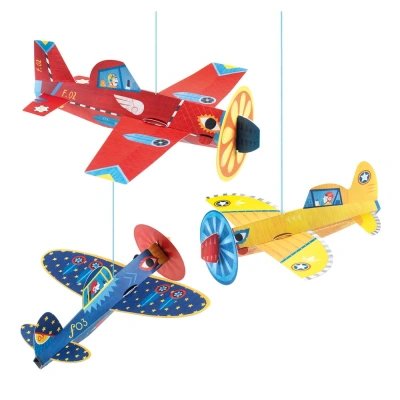 Závěsná dekorativní letadla z pevnějšího papíru Djeco