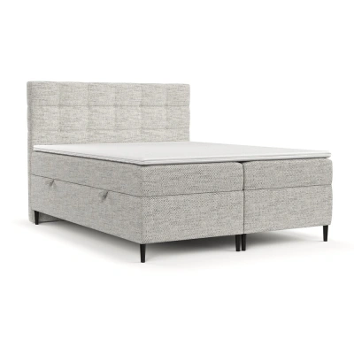 Světle šedá boxspring postel s úložným prostorem 160x200 cm Urbaneo – Maison de Rêve