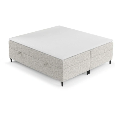 Světle šedá boxspring postel s úložným prostorem 180x200 cm Araya – Maison de Rêve