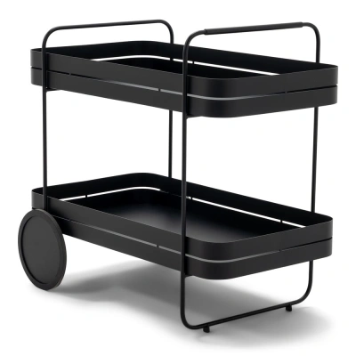 Kovový servírovací stolek na kolečkách 74x42 cm Gin & Trolley – Spinder Design