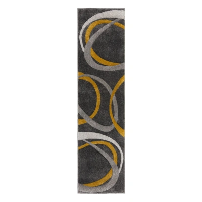 Okrově žluto-šedý běhoun 66x300 cm Elude Orb – Flair Rugs